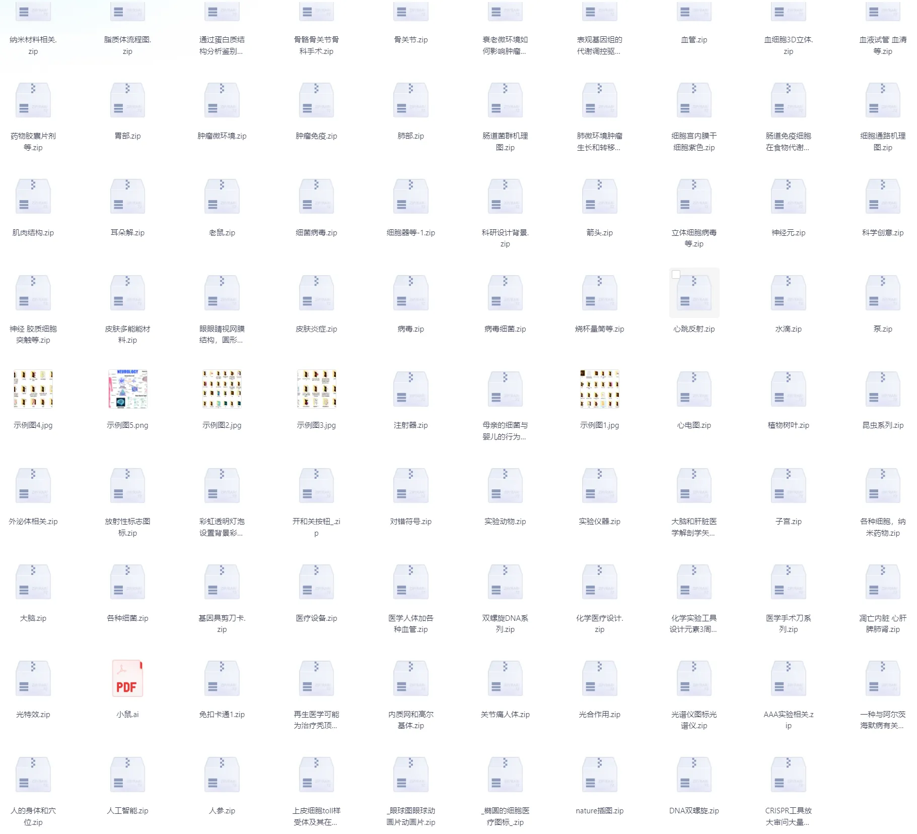 【付费购买】ppt科研绘图素材全套生物医学可编辑插图细胞流程图通路图模型