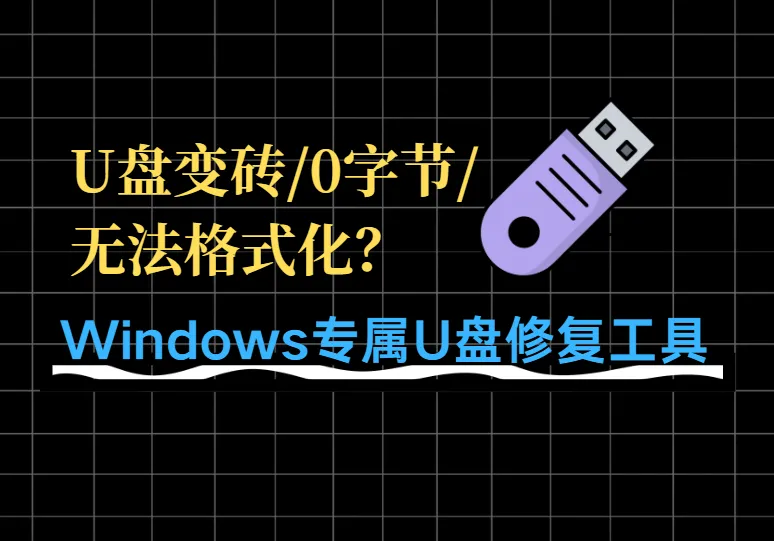 U盘变砖/0字节/无法格式化？Windows专属U盘修复工具，文件救援+无损修复！-阿幸软件杂货间