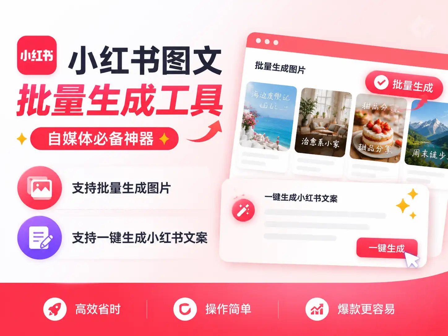 小红书图文批量生成工具来了，做自媒体必备神器！-阿幸软件杂货间
