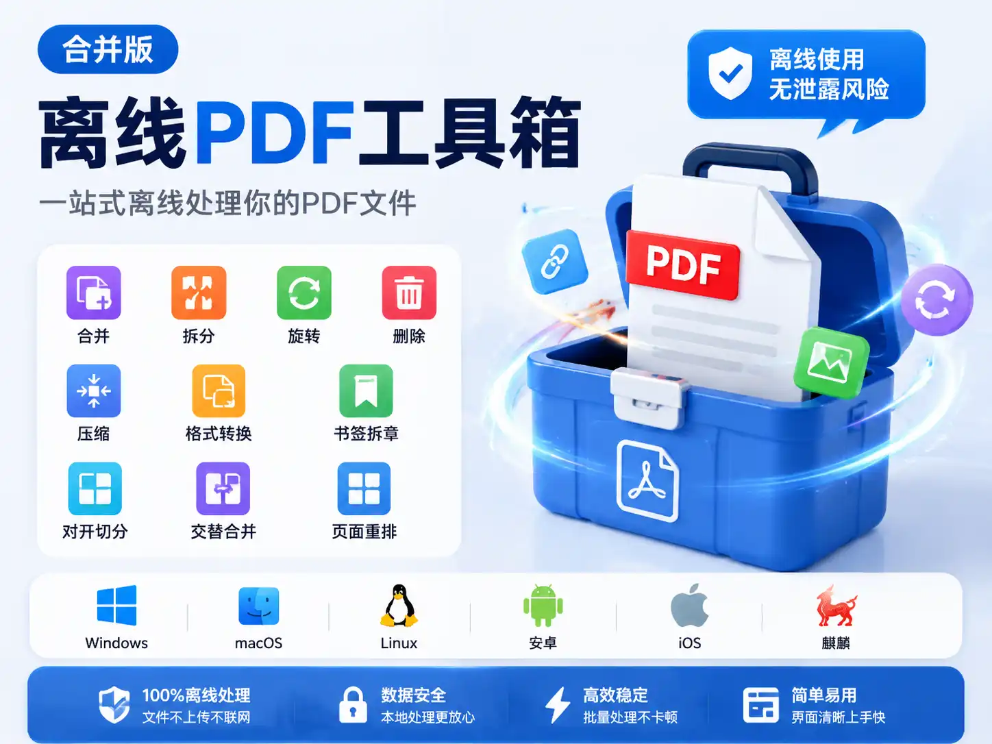 支持手机和电脑，一款完全离线的HTML版PDF神器，合并/拆分/压缩/转图全搞定-阿幸软件杂货间