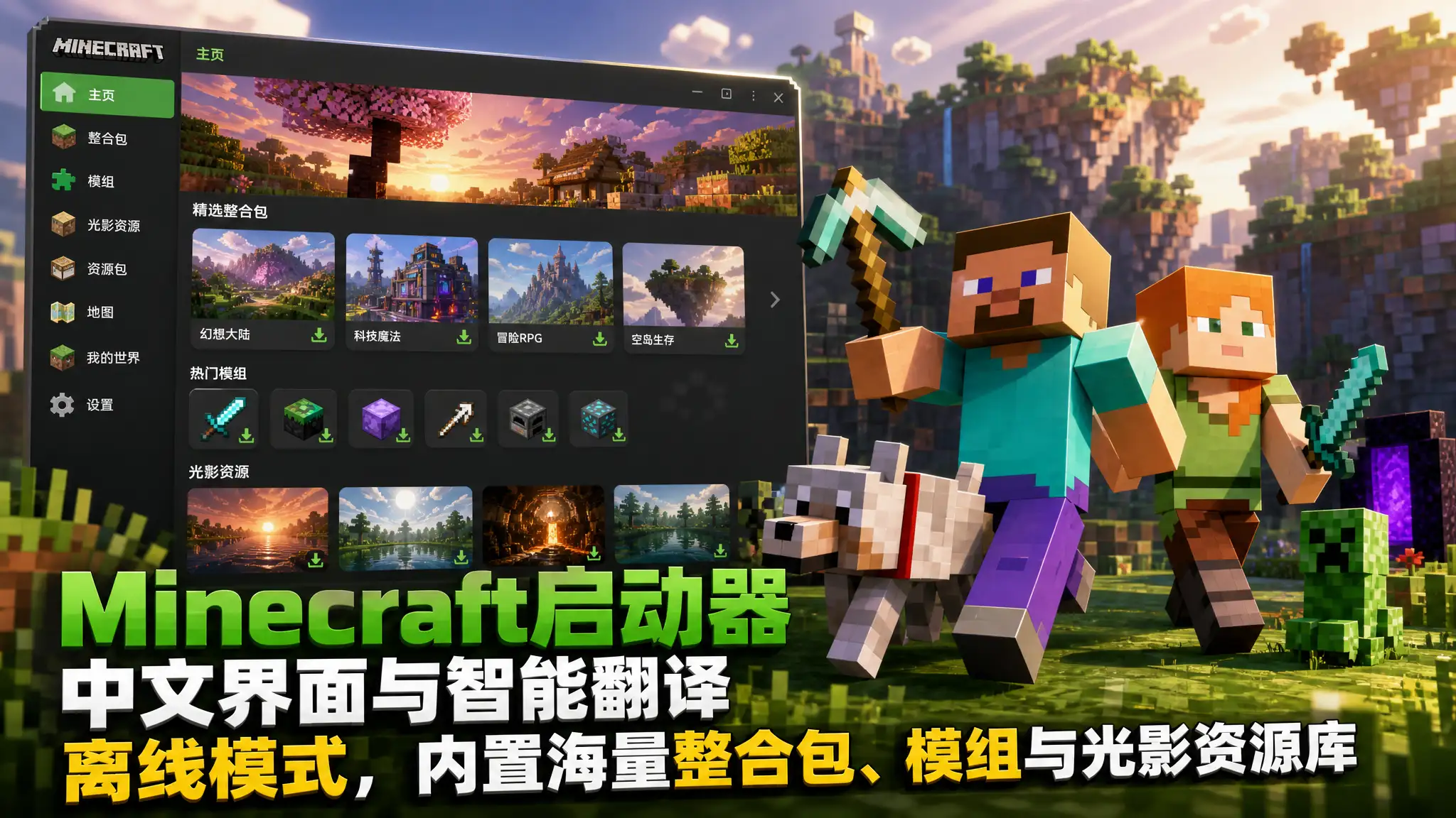 支持中文搜模组！这款MC启动器自带离线翻译，值得拥有！-阿幸软件杂货间