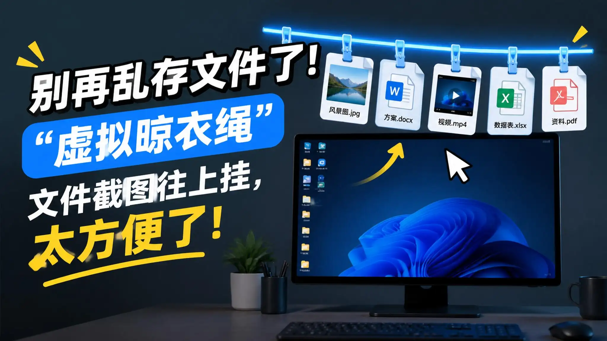 别再乱存文件了！屏幕顶端